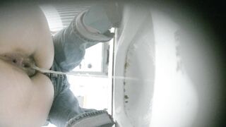 【廁拍】全景前後雙角度 極品無毛白虎 -07